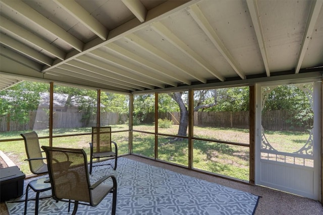 view of sunroom / solarium