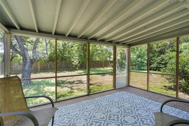 view of sunroom / solarium