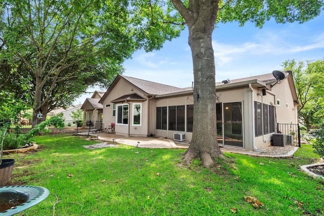 409 Rio Grande Loop, Georgetown, TX 78633 - back of house with a patio, stucco siding, and central air condition unit