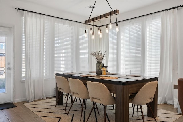 dining room featuring wood finished floors