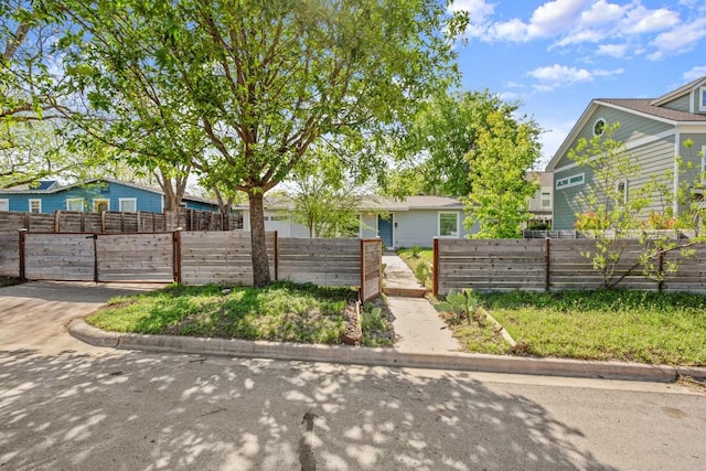 gate with a fenced front yard