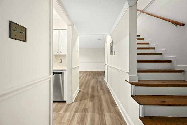 2122 Hancock Dr Unit 103, Austin, TX 78756 - stairs with wood finished floors and baseboards