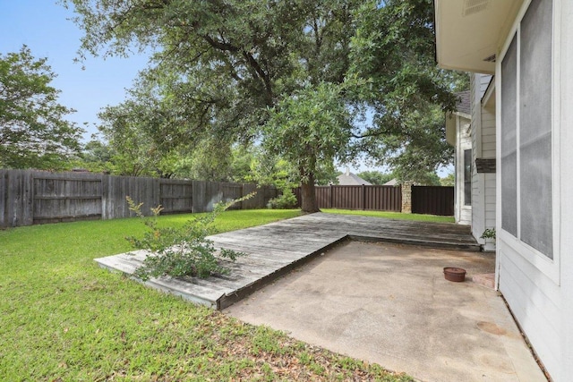 8400 Fern Bluff Ave, Round Rock, TX 78681 - view of yard with a wooden deck