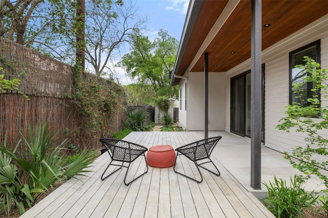 2500 Cedarview Dr, Austin, TX 78704 - deck featuring outdoor dining area and a fenced backyard