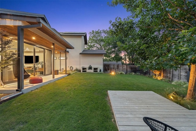 2500 Cedarview Dr, Austin, TX 78704 - fenced backyard featuring a wooden deck