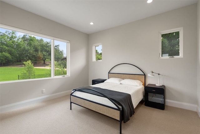 302 Bent Tree Ct, West Lake Hills, TX 78746 - bedroom featuring carpet flooring, baseboards, and recessed lighting