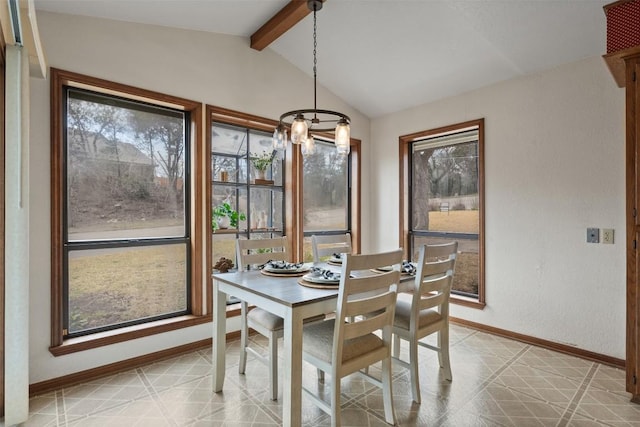 2821 Creek Side Dr, Temple, TX 76502 - dining room featuring baseboards and a chandelier
