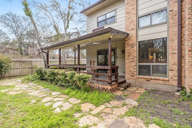 2821 Creek Side Dr, Temple, TX 76502 - back of house featuring fence and brick siding