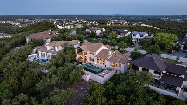 308 Duckhorn Pass, Austin, TX 78738 - aerial perspective of suburban area featuring a pool area