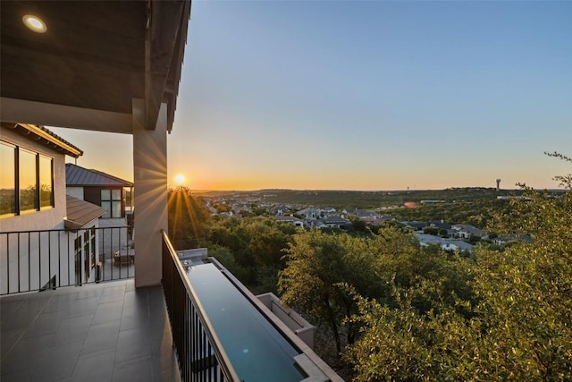 308 Duckhorn Pass, Austin, TX 78738 - view of balcony at dusk