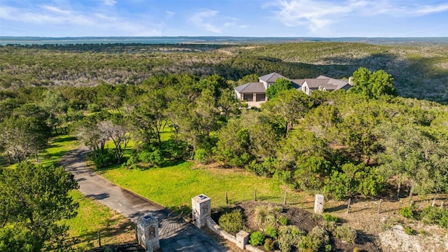 1071 Escalar Dr, Buchanan Dam, TX 78609 - view from above of property featuring a heavily wooded area