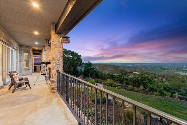 1071 Escalar Dr, Buchanan Dam, TX 78609 - view of balcony at dusk