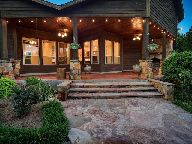 123 County Rd, Paige, TX 78659 - property entrance with a porch