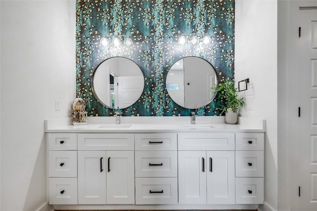 8603 Big Horn Cir, Lago Vista, TX 78645 - full bath featuring double vanity and baseboards