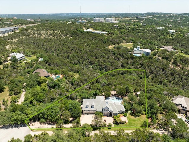 9201 Silver Pine Cv, Austin, TX 78733 - view of property location featuring property parcel outlined and a forest