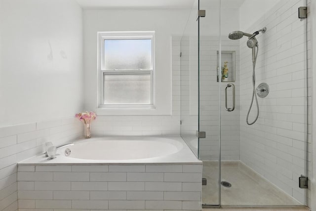 8805 Ravello Pass, Austin, TX 78749 - full bathroom featuring a shower stall and a bath