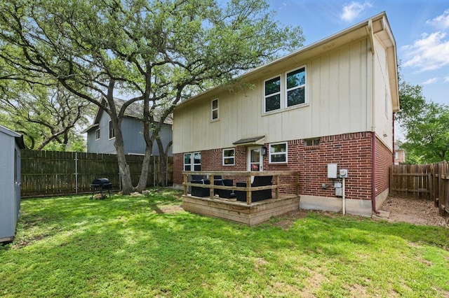 8805 Ravello Pass, Austin, TX 78749 - back of property featuring brick siding