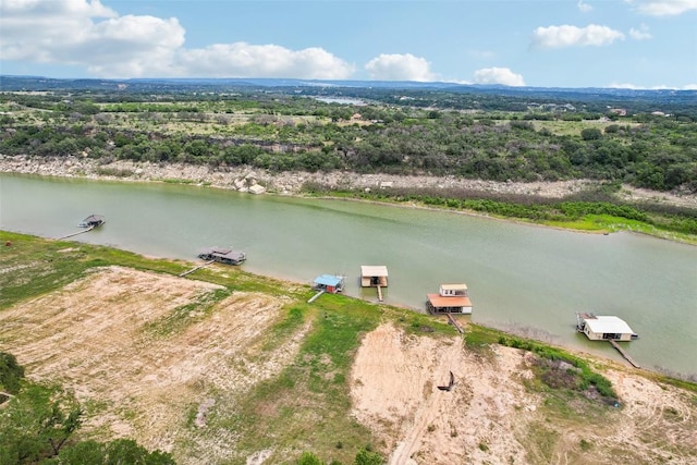 bird's eye view of a nearby body of water