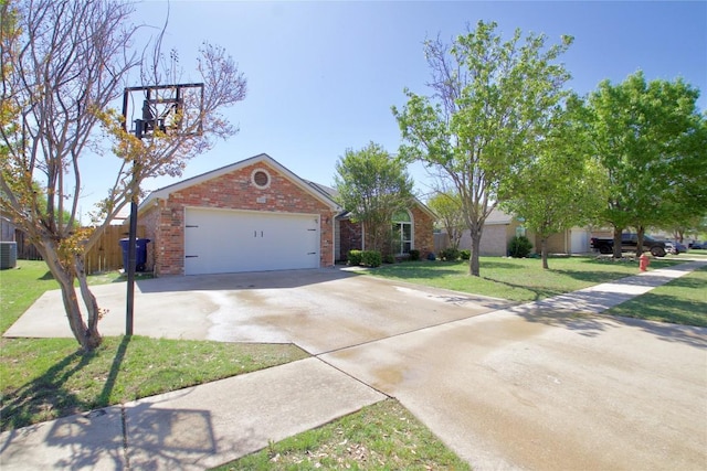 2502 Joseph Dr, Copperas Cove, TX 76522 - view of front of property featuring brick siding, driveway, central AC unit, and an attached garage