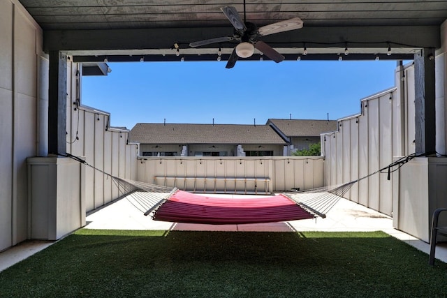 2520 Bluebonnet Ln Unit 41, Austin, TX 78704 - view of patio / terrace featuring ceiling fan