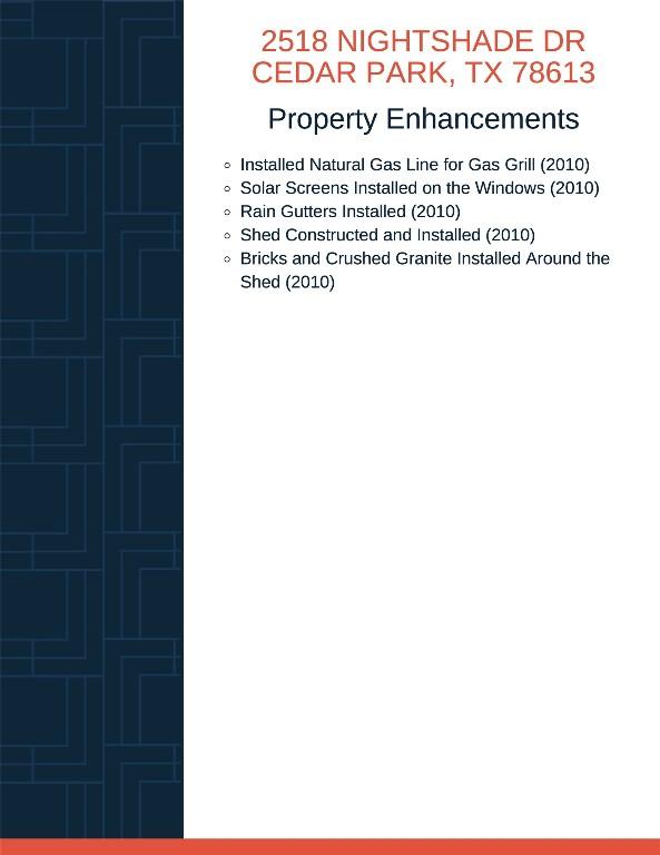 2518 Nightshade Dr, Cedar Park, TX 78613 - view of miscellaneous property collateral