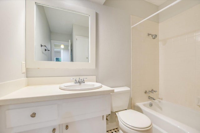 3508 Winfield Cv, Austin, TX 78704 - full bathroom with toilet, tub / shower combination, and vanity