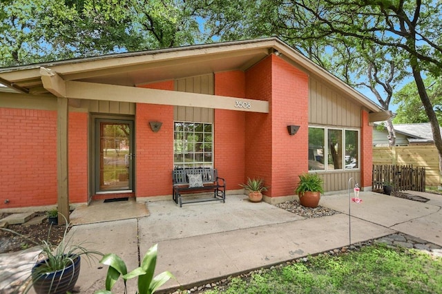 3508 Winfield Cv, Austin, TX 78704 - doorway to property with brick siding
