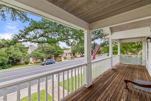 3115 Thousand Oaks Dr, Austin, TX 78746 - wooden deck featuring covered porch