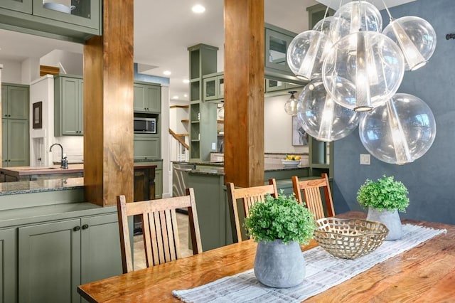 209 Ridge View Dr, Georgetown, TX 78628 - dining area with recessed lighting