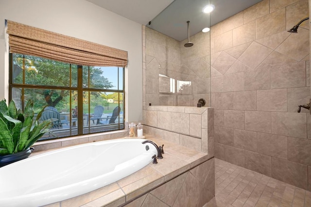 209 Ridge View Dr, Georgetown, TX 78628 - full bathroom featuring a bath and walk in shower