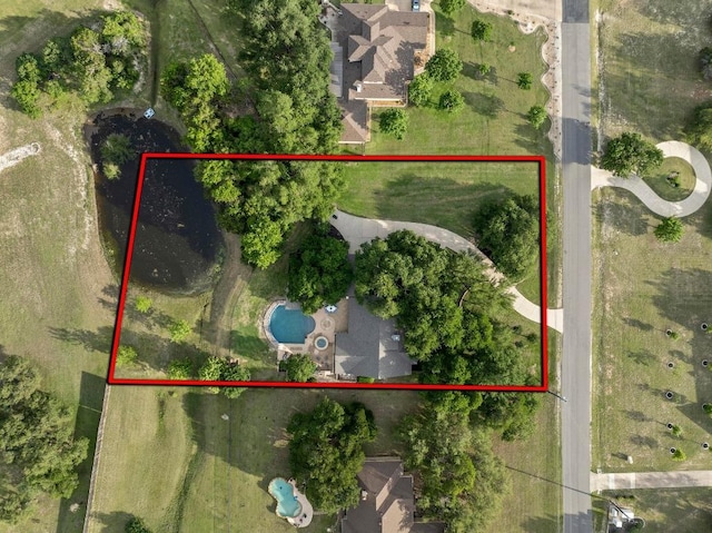 209 Ridge View Dr, Georgetown, TX 78628 - aerial view of property's location featuring property parcel outlined