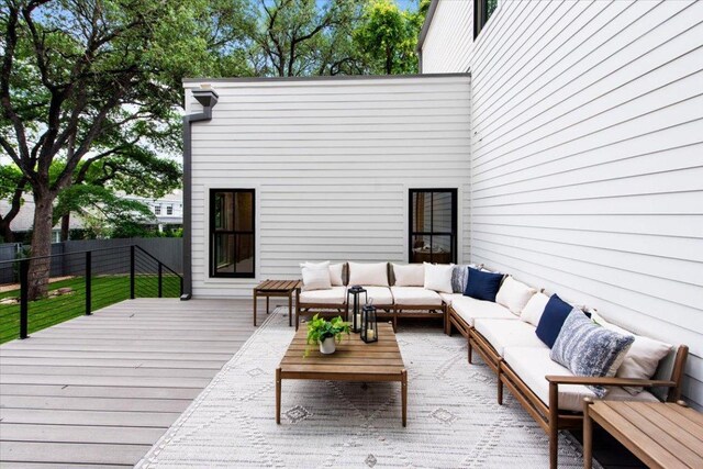 2625 Exposition Blvd, Austin, TX 78703 - wooden terrace featuring an outdoor hangout area