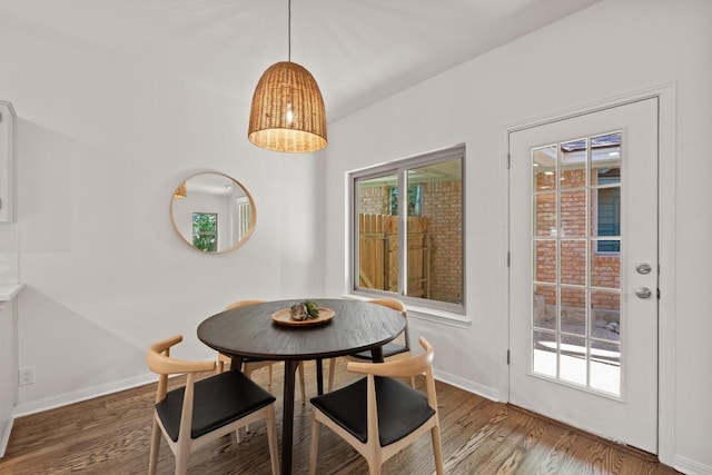 6304 John Chisum Ln, Austin, TX 78749 - dining area with wood finished floors and baseboards