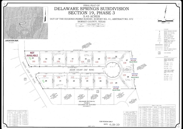 108 Aidan Ct, Burnet, TX 78611 - parcel map