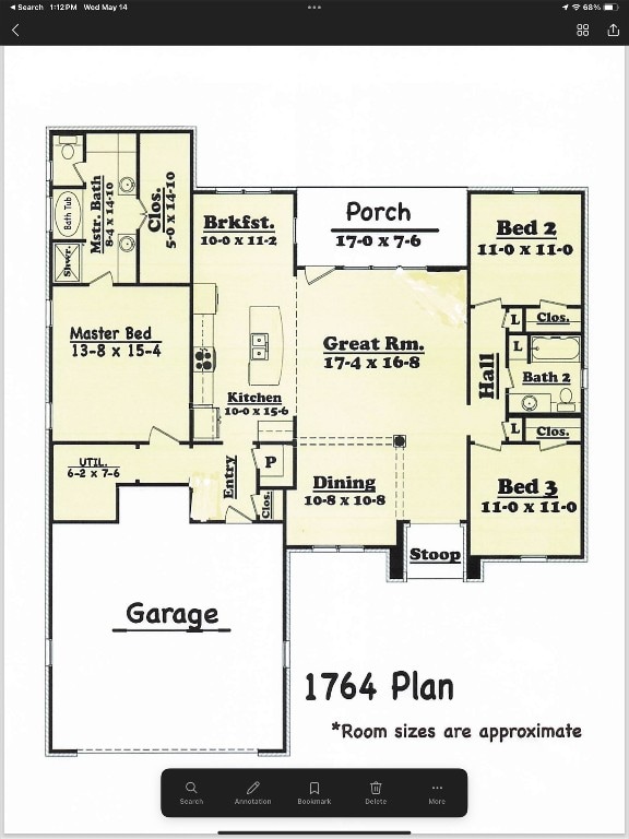 108 Aidan Ct, Burnet, TX 78611 - home floor plan