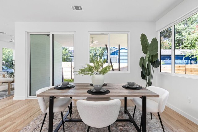 2903 Breeze Ter Unit 1, Austin, TX 78722 - dining area featuring light wood finished floors, healthy amount of natural light, and baseboards