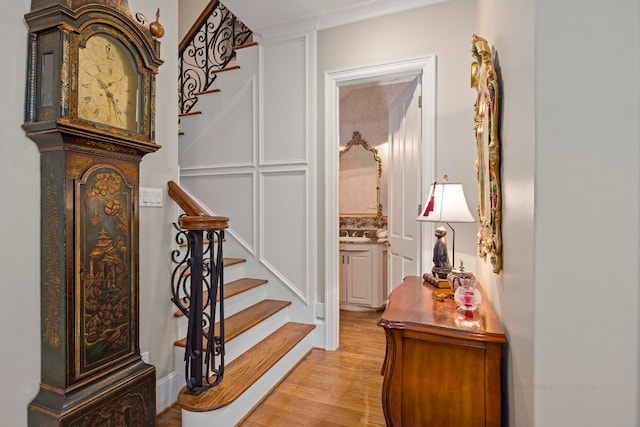 124 Florentine, Horseshoe Bay, TX 78657 - stairs with wood finished floors