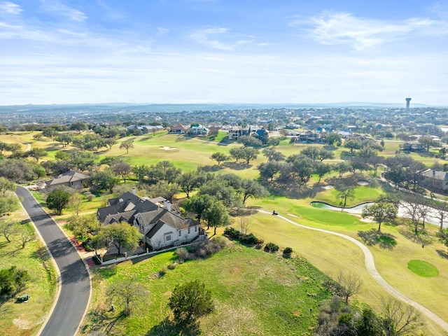 124 Florentine, Horseshoe Bay, TX 78657 - aerial overview of property's location featuring a golf course and nearby suburban area