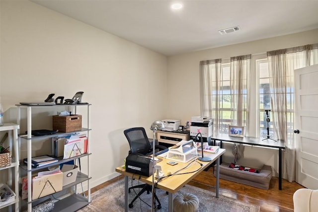 2124 Crabapple Rd, Blanco, TX 78606 - office space with wood finished floors and baseboards