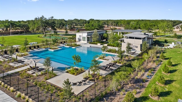 192 Grand Canyon Way, Kyle, TX 78640 - community pool featuring fence and a patio
