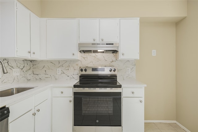 10400 Burmaster Ln Unit A, Austin, TX 78750 - kitchen with stainless steel appliances, under cabinet range hood, a sink, and tasteful backsplash