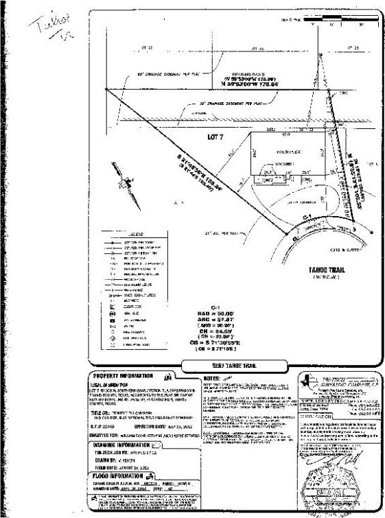5207 Tahoe Trl Unit A, B, C, & D, Austin, TX 78745 - survey map / technical document