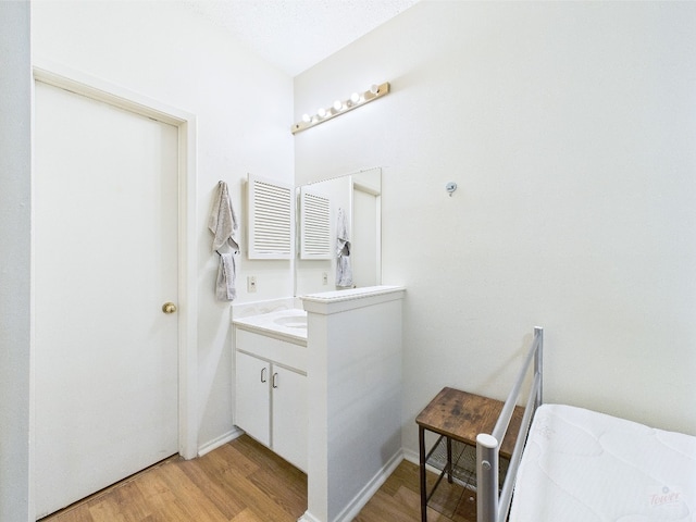2905 Swisher St Unit 205, Austin, TX 78705 - bathroom featuring wood finished floors and vanity
