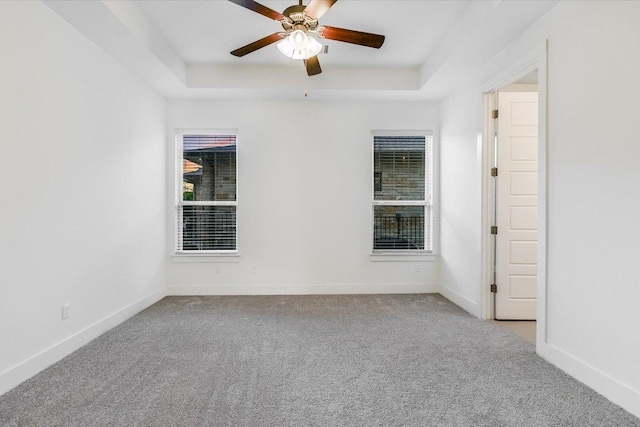 301 Jeffrey David Ln W, Austin, TX 78717 - empty room with a raised ceiling, carpet floors, and ceiling fan