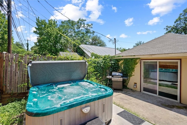 2106 Kenwood Ave, Austin, TX 78704 - view of patio with a hot tub and a grill