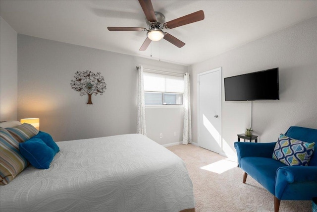 2612 Monarch Dr, Austin, TX 78748 - bedroom featuring light carpet and ceiling fan