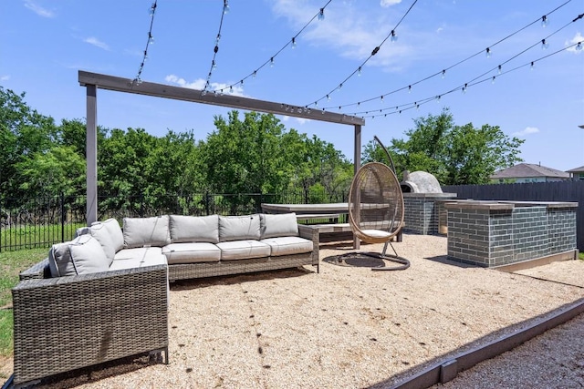 13921 Allan Shivers St, Manor, TX 78653 - view of patio featuring outdoor lounge area