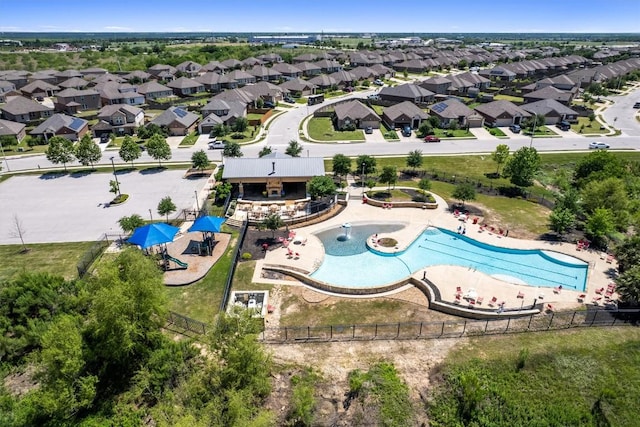 13921 Allan Shivers St, Manor, TX 78653 - aerial perspective of suburban area with a pool area