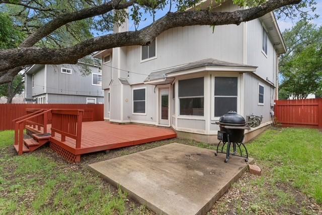 6200 La Naranja Ln, Austin, TX 78749 - back of house with a deck and a patio area