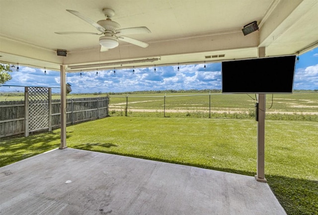 160 Turkey Run, Meadowlakes, TX 78654 - view of patio / terrace featuring a ceiling fan